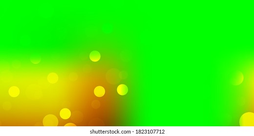 Dark multicolor vector background with bubbles. Illustration with set of shining colorful abstract spheres. Design for your commercials.