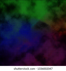 Dark Multicolor vector background with circles. Glitter abstract illustration with colorful drops. Pattern for websites, landing pages.