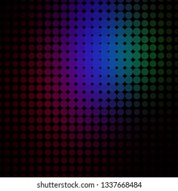 Dark Multicolor vector background with circles. Illustration with set of shining colorful abstract spheres. Pattern for booklets, leaflets.