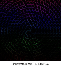 Dark Multicolor vector background with circles. Abstract colorful disks on simple gradient background. New template for your brand book.