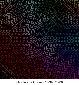 Dark Multicolor vector background with circles. Glitter abstract illustration with colorful drops. Design for your commercials.