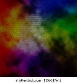 Dark Multicolor vector background with circles. Modern abstract illustration with colorful circle shapes. Pattern for booklets, leaflets.
