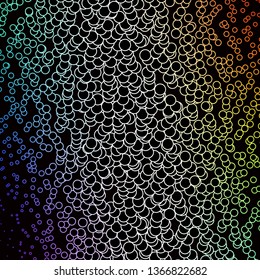 Dark Multicolor vector background with circles. Colorful illustration with gradient dots in nature style. Pattern for business ads.