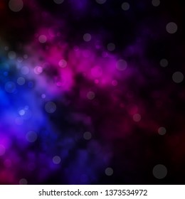 Dark Multicolor vector background with circles. Abstract decorative design in gradient style with bubbles. Pattern for booklets, leaflets.