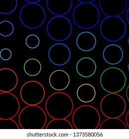 Dark Multicolor vector background with circles. Abstract decorative design in gradient style with bubbles. Design for posters, banners.