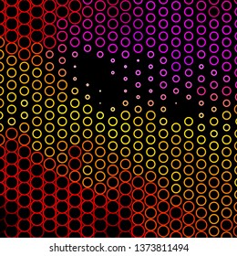 Dark Multicolor vector background with circles. Modern abstract illustration with colorful circle shapes. Pattern for websites, landing pages.