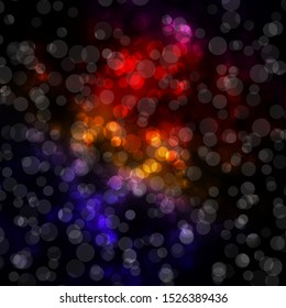 Dark Multicolor vector background with circles. Abstract decorative design in gradient style with bubbles. Design for posters, banners.