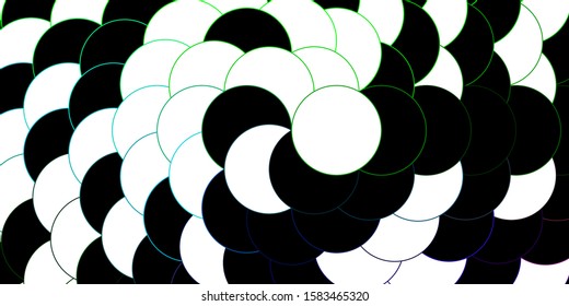 Dark Multicolor vector background with circles. Abstract illustration with colorful spots in nature style. New template for your brand book.