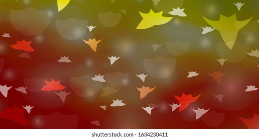 Dark Multicolor vector background with circles, stars. Colorful disks, stars on simple gradient background. Pattern for trendy fabric, wallpapers.
