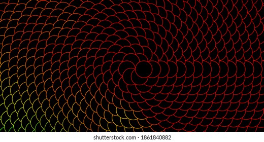 Dark Multicolor vector background with circles. Colorful illustration with gradient dots in nature style. New template for your brand book.