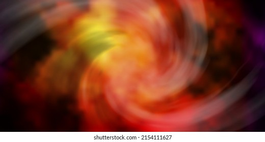 Dark Multicolor vector background with clouds. Abstract illustration with colorful gradient clouds. Template for websites.