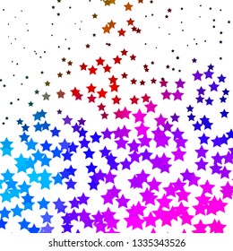Dark Multicolor vector background with colorful stars. Modern geometric abstract illustration with stars. Design for your business promotion.