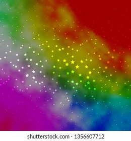 Dark Multicolor vector background with colorful stars. Blur decorative design in simple style with stars. Pattern for websites, landing pages.