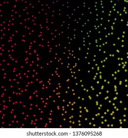 Dark Multicolor vector background with colorful stars. Shining colorful illustration with small and big stars. Pattern for new year ad, booklets.