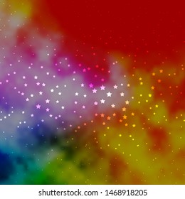 Dark Multicolor vector background with colorful stars. Blur decorative design in simple style with stars. Design for your business promotion.