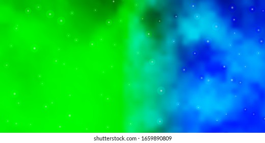 Dark Multicolor vector background with colorful stars. Blur decorative design in simple style with stars. Pattern for wrapping gifts.