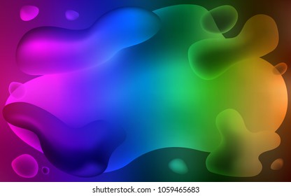 Dark Multicolor vector background with curved circles. A completely new color illustration in memphis style. Memphis style for your business design.