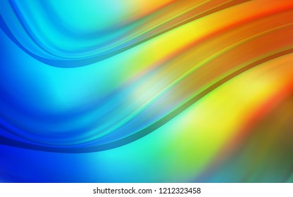 Dark Multicolor vector background with curved circles. Shining illustration, which consist of blurred lines, circles. A completely new memphis design for your business.
