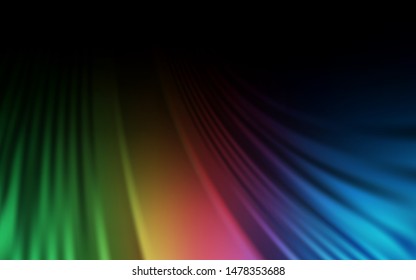 Dark Multicolor vector background with curved lines. A shining illustration, which consists of curved lines. A completely new template for your design.