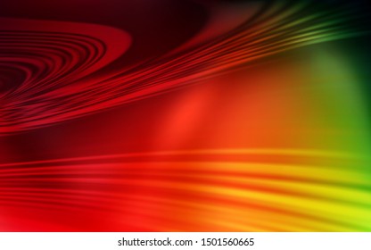 Dark Multicolor vector background with curved lines. Glitter abstract illustration with wry lines. Colorful wave pattern for your design.