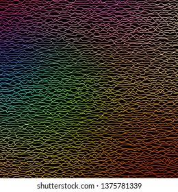 Dark Multicolor vector background with curves. Colorful illustration in abstract style with bent lines. Pattern for commercials, ads.