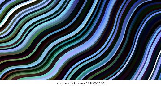 Dark Multicolor vector background with curves. Bright illustration with gradient circular arcs. Smart design for your promotions.