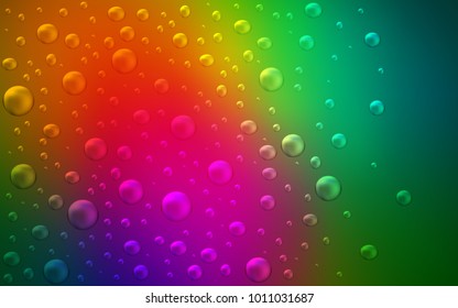 Dark Multicolor vector background with dots. Modern abstract illustration with colorful water drops. Completely new template for your brand book.