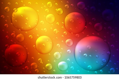 Dark Multicolor vector background with dots. Blurred decorative design in abstract style with bubbles. Pattern can be used as texture of water, rain drops.