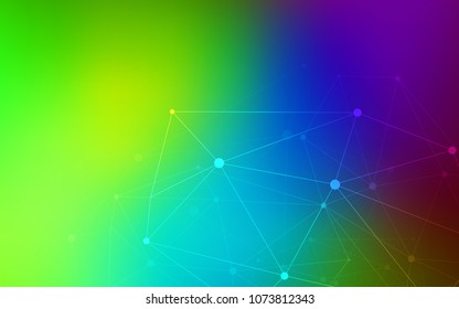 Dark Multicolor vector background with dots and lines. Design with connection of dots and lines on colorful background. Pattern can be used for beautiful websites.