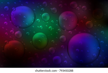 Dark Multicolor vector background with dots. Abstract illustration with colored bubbles in nature style. Completely new template for your brand book.