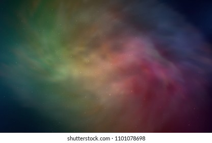 Dark Multicolor vector background with galaxy stars. Modern abstract illustration with Big Dipper stars. Pattern for astronomy websites.