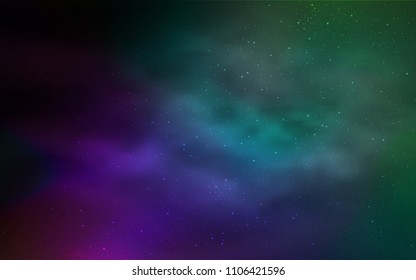 Dark Multicolor vector background with galaxy stars. Shining illustration with sky stars on abstract template. Pattern for astronomy websites.