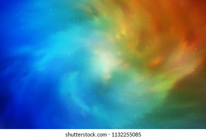 Dark Multicolor vector background with galaxy stars. Shining illustration with sky stars on abstract template. Pattern for astronomy websites.