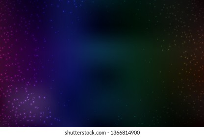 Dark Multicolor vector background with galaxy stars. Space stars on blurred abstract background with gradient. Pattern for astrology websites.