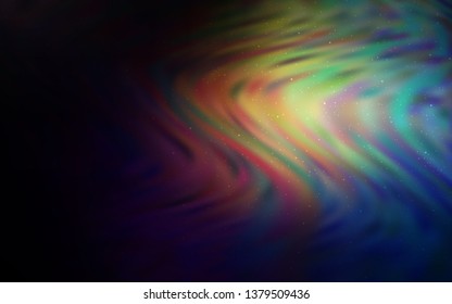 Dark Multicolor vector background with galaxy stars. Modern abstract illustration with Big Dipper stars. Template for cosmic backgrounds.