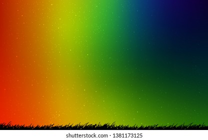 Dark Multicolor vector background with galaxy stars. Space stars on blurred abstract background with gradient. Pattern for astrology websites.