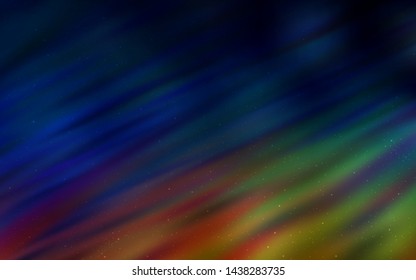 Dark Multicolor vector background with galaxy stars. Shining illustration with sky stars on abstract template. Pattern for futuristic ad, booklets.
