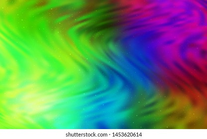 Dark Multicolor vector background with galaxy stars. Blurred decorative design in simple style with galaxy stars. Template for cosmic backgrounds.