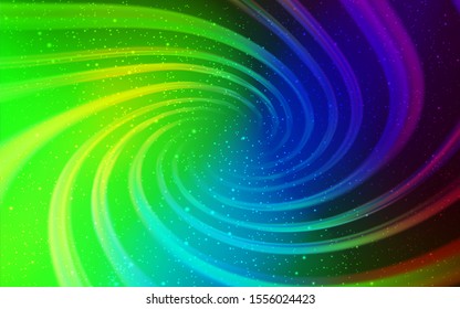 Dark Multicolor vector background with galaxy stars. Shining colored illustration with bright astronomical stars. Pattern for futuristic ad, booklets.
