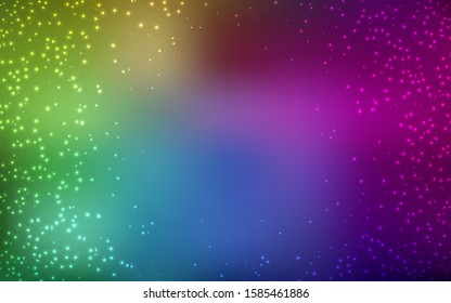 Dark Multicolor vector background with galaxy stars. Blurred decorative design in simple style with galaxy stars. Pattern for astrology websites.