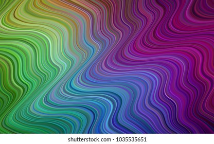 Dark Multicolor vector background with lamp shapes. Colorful abstract illustration with gradient lines. New composition for your brand book.