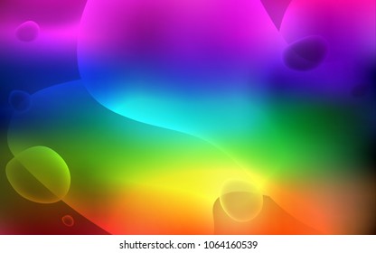 Dark Multicolor vector background with lamp shapes. Shining illustration, which consist of blurred lines, circles. The elegant pattern for brand book.