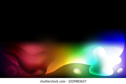 Dark Multicolor vector background with lava shapes. A sample with blurred bubble shapes. New composition for your brand book.