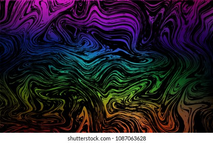 Dark Multicolor vector background with lava shapes. Shining illustration, which consist of blurred lines, circles. A completely new memphis design for your business.
