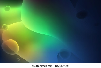 Dark Multicolor vector background with lava shapes. Creative illustration in halftone memphis style with gradient. A new texture for your  ad, booklets, leaflets.