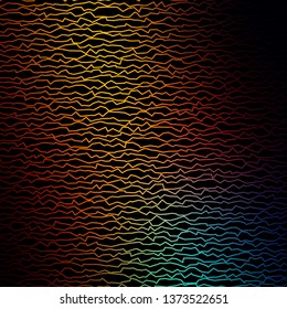 Dark Multicolor vector background with lines. Illustration in abstract style with gradient curved.  Design for your business promotion.