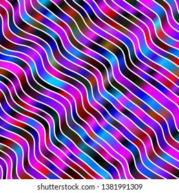 Dark Multicolor vector background with lines. Abstract illustration with bandy gradient lines. Smart design for your promotions.