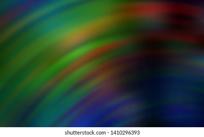 Dark Multicolor vector background with lines. Colorful geometric sample with gradient lines.  A completely new template for your design.