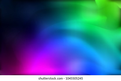 Dark Multicolor vector background with liquid shapes. Shining crooked illustration in marble style. The best blurred design for your business.