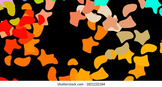 Dark multicolor vector background with random forms. Colorful illustration with simple gradient shapes. Elegant design for wallpaper set.